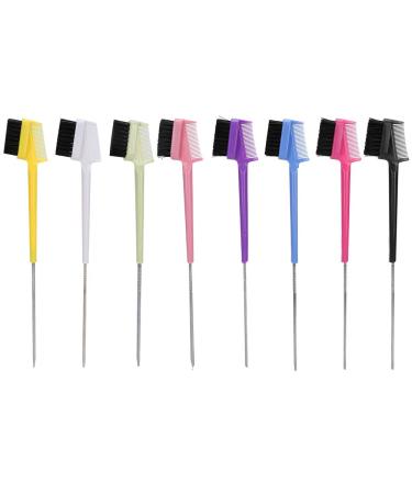 8Pcs Professional Soft Hair Cosmetic Double Head Eyebrow Brush Eyelashes Comb Makeup Tool
