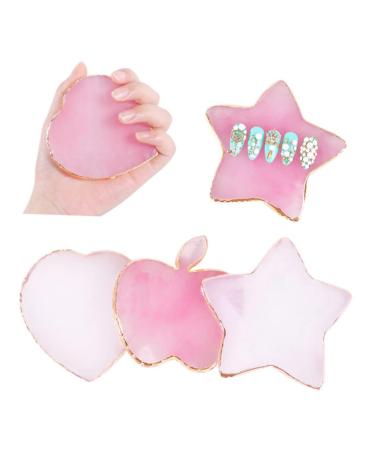 FRCOLOR Tools Nail Art Palette Nails Color Plate Nail Art Nail Dish Resin Art Mixing Nail Art Resin Nail Palette Color Display Plate Supplies For Nail Art Mixing 10*95cm Pink