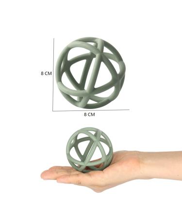 Baby Grasping Toy & Teething Ring - Dark Grey BPA-Free Food-Grade Silicone | Safe Baby Toys for International Shipping - Buy Online on GoSupps.com