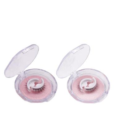 Self Adhesive Eyelashes Self Adhesive Eyelashes Reusable Waterproof Fake Eyelashes Natural Realistic Fluffy Lashes 2Pair