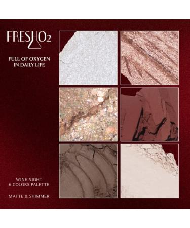 FreshO2 Ripened Collection Eyeshadow Palette - 6 Pigmented Wine Tone Colors | Vegan & Cruelty-Free | Velvety Texture | Made in Taiwan - Buy Online on GoSupps.com