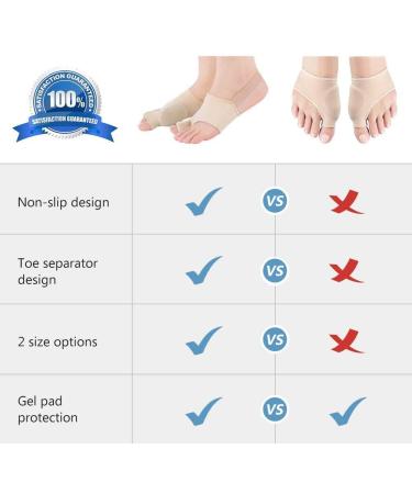 DOACT Bunion Corrector with Silicone Gel - Orthopedic Hallux Valgus Relief for Men and Women - Toe Separators for Day and Night Care (Size L) - Buy Online on GoSupps.com