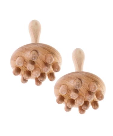 SESESFOUFU Massage device 2st Meridian massage brush scratch stimulator scalp massage curb wood head and body head scratch massage device whisk scalp ridge rubber hair comb