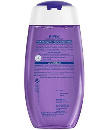 Nivea Shower Gel Powerfruit Fresh Acai Berries 250 ml - Italian Import Refreshing Formula for All Skin Types - Shop Internationally - Buy Online on GoSupps.com