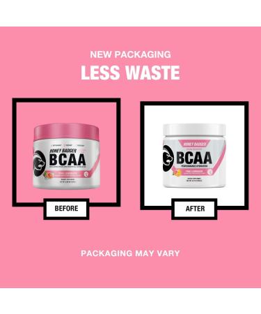 Honey Badger BCAA Amino Acids Powder - Vegan Keto Pink Lemonade | Electrolytes for Hydration & Recovery | Sugar Free & Paleo - 30 Servings - Buy Online on GoSupps.com