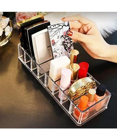 Anncus Acrylic Storage Box Cosmetic Organizer 8 Grid Blush Storage Eye Shadow Makeup Display Stand Plastic Box Drawer Compartment - (Color: Transparent) - Buy Online on GoSupps.com