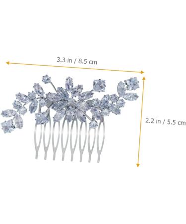 Angoily Crystal Side Hair Comb Crystal Hair Comb Hair Topper Wedding Hair Comb Wedding Bridal Hair Comb Hair Accessory for Girls Tiara Zircon Decorate Bridesmaid Flower Girl - Buy Online on GoSupps.com