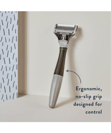 Harry's Men's Shaving Kit - Razor Handle, 3 Blades, Travel Cover & Charcoal Shave Gel - Buy Online on GoSupps.com