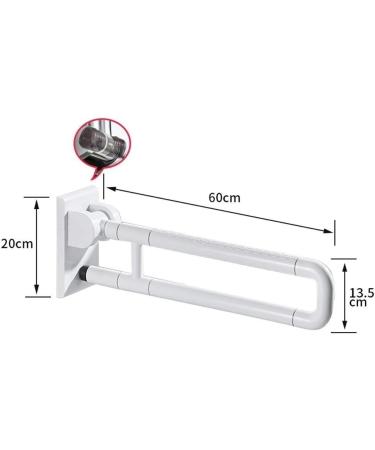 Folding Safety Handrails Flip-Up Toilet Grab Bar White Stainless Steel Folding Anti-Slip Handrail Toilet Grab Bar Security erly Support - Buy Online on GoSupps.com