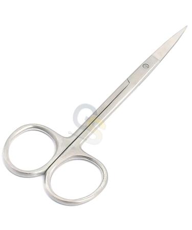 G.S Best Cuticle Nail Scissors - Stainless Steel Precision Manicure Scissor - Extra Pointed Straight Fingernail Scissors with Longer Handle