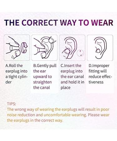 Foam Ear Plugs Un-Corded - Extra Soft Reusable Noise Cancellation Earbuds for Underwater Meditation Study Travel & Sleeping (Pack of 10 - 5 Pairs Orange - Buy Online on GoSupps.com