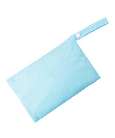 CHEERYMAGIC Wet Bag Baby Cloth Nappy Wet Bags Waterproof Wet Dry Bag Outdoor Organiser Bag for Baby Items 2 Zipper Pockets Washable Travel Dry Wet Bag for Beach Pool Daycare Gym A4-CSNBD (Blue)