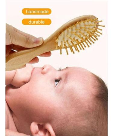 Baby Hair Brushes Comb Set Goat Bristles Bath Brush Shower Scalp r Tool 4 Pieces Practical - Buy Online on GoSupps.com