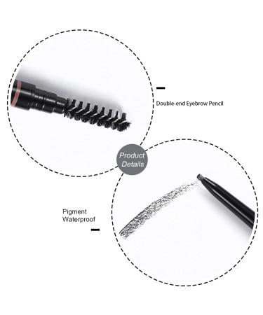 Eyret Ultra Slim Waterproof Eyebrow Pencil - Smudge-proof, Pigmented Brow Pen for Natural Eye Makeup (Black 1) - Women and Girls - Buy Online on GoSupps.com
