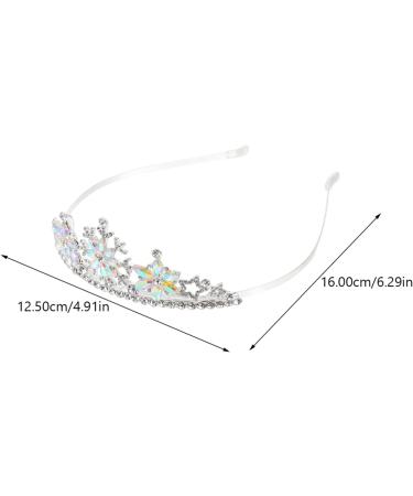 FRCOLOR Snowflake Rhinestone Crown Christmas Snowflake Headband Snowflake Tiara Kids Princess Crown Silver - Buy Online on GoSupps.com