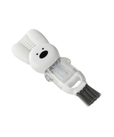 Multifunctional Brush Cup Lid Brush for Hard to Reach Areas Easy Storage Bottle Gap Cleaner White