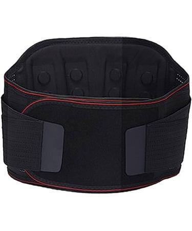 Self -warming lumbar support belts to support the lower back relieve pain herniated disc sciatica scoliosis compression belt for men and women (color: Bla M/Medium Black