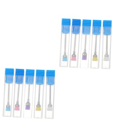 POPETPOP 10 pcs nail dust brush Nail Drill Machine Brush nylon brush for drill fingernail Manicure Pedicure Brush nail drill brush nail drill bits nail art brush grinding head Metal clean 7.5x1.2cmx2pcs Assorted Colorx2pcs