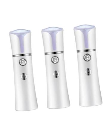 POPETPOP 3 pcs Humidifier White Hydrator Usb Face Nano Cold Charging Evaporator Handheld Spray 14.1x4cmx3pcs Whitex3pcs