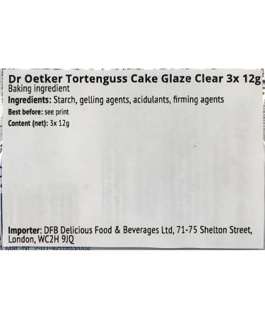 Dr Oetker Tortenguss Cake Glaze Clear 3X 12G - Buy Online on GoSupps.com