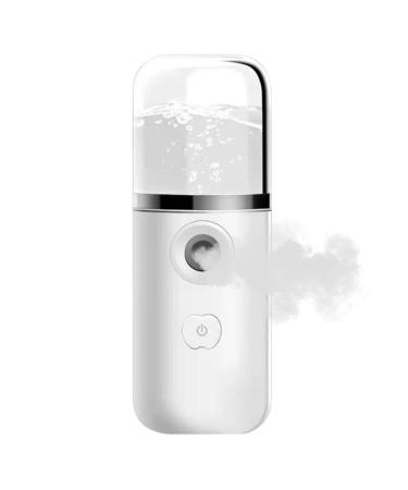 Face Mister Nano Facial Mister Hydrating Handy Handheld Eyelash Aftercare Tool - Rechargeable Face Steamer for Lash Salon Make-Up & Skincare Treatments White