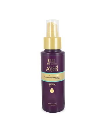 Eva Hair Clinic Gold Argan Serum Works To Protect Hair From Making It Shiny And Beautiful Fro All Hair Types (3.04 oz / 90 ml)