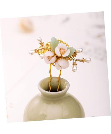 minkissy Head Elegant Chinese Sticks Updo Clips Bridal Chopsticks U Pin Lady Headwear Girls Floral Pearl Accessories Women Traditional Stick Tassel Hairpin Handmade Retro Vintage - Buy Online on GoSupps.com