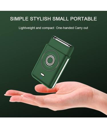 Men's Portable Electric Shaver - Mini Beard Trimmer & Rechargeable Razor (Green) - International Shipping Available - Buy Online on GoSupps.com