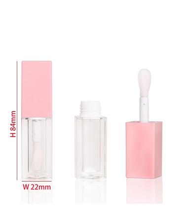 24pcs 5ml Empty Square Pink Lip Gloss Tubes Wholesale with Big Wand - Lip Gloss Containers - Buy Online on GoSupps.com