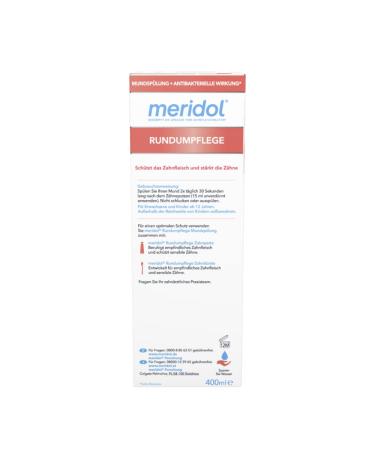 Meridol Mouth Rinse 400ml - Antibacterial Gum Protection Strengthens Teeth & Refreshes Breath - Alcohol-Free (Pack of 3) - Buy Online on GoSupps.com