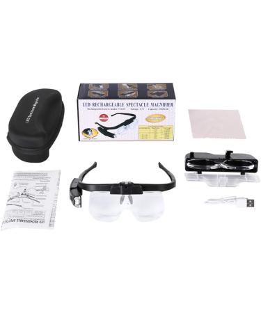 USB Rechargeable Headband Magnifier Head Mounted Magnifying Glasses with 2 LED Lights & Removable Lensesfor Reading Close Work Small Gift - Buy Online on GoSupps.com