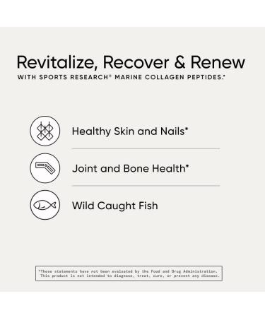 Buy Sports Research Marine Collagen Peptides Unflavored 12 oz - Boost Skin, Hair & Joint Health - Buy Online on GoSupps.com