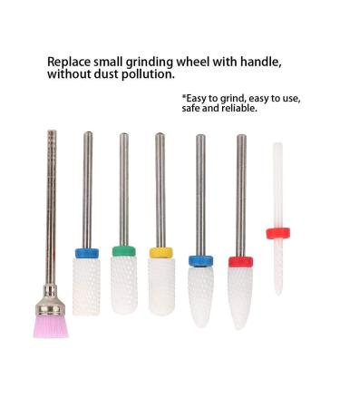 7pcs Electric Nail Drill Set - Tungsten Steel Grinding Heads & Storage Box for Manicure - Perfect for Professional & At-Home Use - Buy Online on GoSupps.com