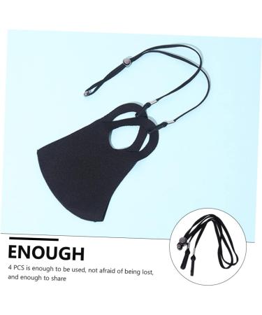 Adjustable 4-Piece Wind Rope Face Mask Lanyard Holder | Neck Key Cord | Durable Polyester Extension - Buy Online on GoSupps.com