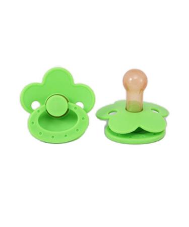 Shop Newborn Flower Silicone Pacifiers | Teething Calm Toys | Kaur Wahnen Green Pacifier Brush - Buy Online on GoSupps.com