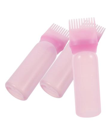 Hohopeti 3 pi ces Lot de Flacons Applicateurs Peigne pour Coloration et Huile Capillaire Bouteille Souple Facile Presser pour Teinture et Soins Cheveux Secs Ab m s