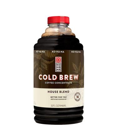 Kohana Cold Brew Coffee Concentrate, Organic, Original, 32 Ounce, Best Zero Calorie Low Acid Iced Coffee, Instant, Convenient and On The Go, Makes 16 Drinks, Single Bottle Organic Original