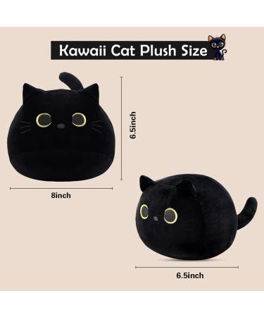 DNFASCHI Black Cat Plush Pillow Toy - Soft Stuffed Animal Cat Plushie for Kids - 20cm Cute Black Cat Stuffed Doll - Birthday for Boys Girls (Black-20cm) (HMHM20CM) - Buy Online on GoSupps.com