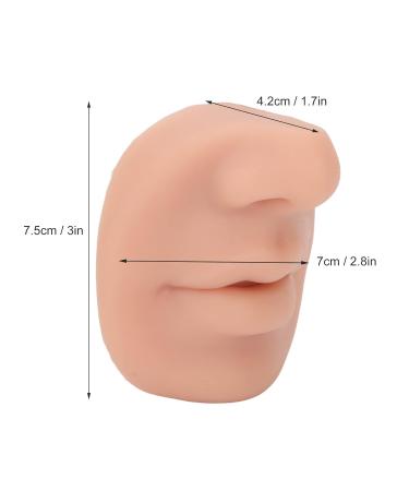 Realistic 3D Silicone Nose Mouth Model for Display - Flexible Acupuncture & Piercing Practice | Reusable 3 Colors Available - Buy Online on GoSupps.com