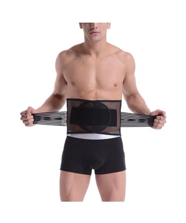 Back Support Back Brace Lumbar Support Waist Trimmer Sweat Belt Adjustable Waist Trainer Gym Fitness Sauna Slimming Belt Back Support Belt(X-Large) X-Large Black