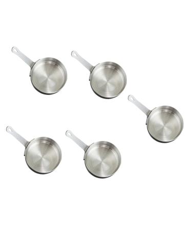 Ciieeo 5pcs Stainless Steel Sauce Cup Chip and Dip Bowl Dipping Sauce Plates Seasoning Cup Stainless Steel Portion Cups Dipping Sauce Bowl Vinegar Dipping Bowls Snack Plate Sauce Pot Mini 10x6cmx5pcs Silverx5pcs