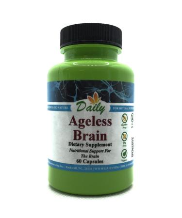 Daily Manufacturing Ageless Brain (Methylfolate B12 Resveratrol Lutein Zeaxanthin Ashwagandha Extract Curcumin Astaxanthin & Inulin)