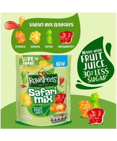 3 x Rowntree's Safari Mix Sweets Sharing Bag 115g Delicious Tasty And Twisty Treat Gift Hamper For Birthday Christmas Easter Sold By Kidzbuzz - Buy Online on GoSupps.com