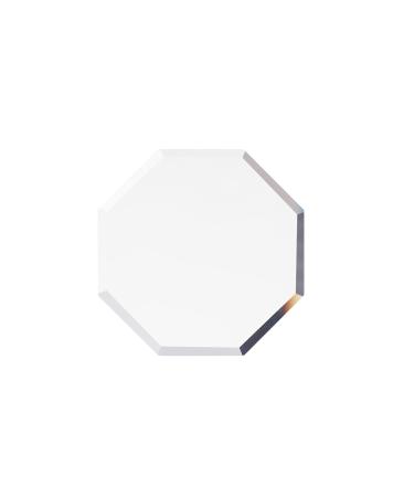 Existing Beauty Eyelash Extension Glue Pallet - Crystal Clear Holder Pad for Eye Lash Adhesive Octagon Shaped Grafting Transparent Pallet Eye Lash Extensions Clear Tray for Glue and Display Lashes