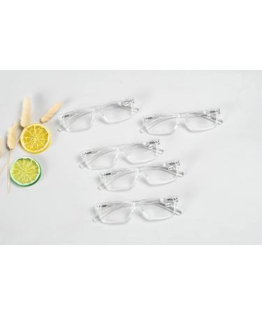 Eyekepper 5-Piece Classic Spring Hinge Reading Glasses Set - Sun Reading Glasses with Clear Lenses (1.5 Diopters) - Stylish & Comfortable Eyewear for All - Buy Online on GoSupps.com