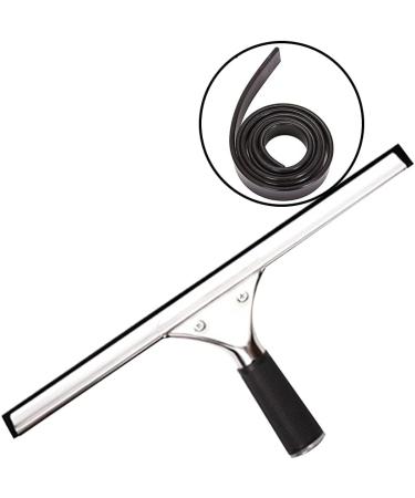 Window Squeegee Refills Replacement Squeegee Rubber Window Cleaning Tool Part Shower Cleaner 2 Colors for Bathroom Glass Black - Buy Online on GoSupps.com