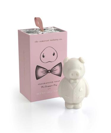 The Somerset Toiletry Company - The Dapper Pig | Pig Shaped Soap (Pink Grapefruit) - 150 g / 5.64 oz.