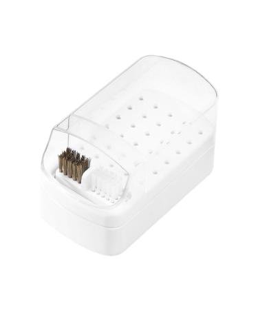 Shakven Nail Brush Holder 2 in 1 Nail Drill Bit Set & Holder | Nail Drill Stand with Non-Slip Base Anti-Splash Design for Home Salon