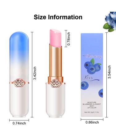 BINGBRUSH Blueberry Color Changing Lipstick Set for Women - Long Lasting & Moisturizing Lip Gloss & Balm - 2 Pcs PH Mood Magic Lip Stain Glossly Makeup - Tinted Lipstick Queen - 2 Count - Buy Online on GoSupps.com