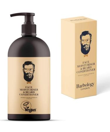 2-in-1 Beard and Face Moisturizer with Jojoba Oil Argan Oil and Avocado Oil Conditions Dry Itchy and Coarse Facial Hair 10oz Pump Bottle